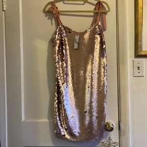 New w/ Tags J. Crew Rose Gold Sequin dress, Size 4